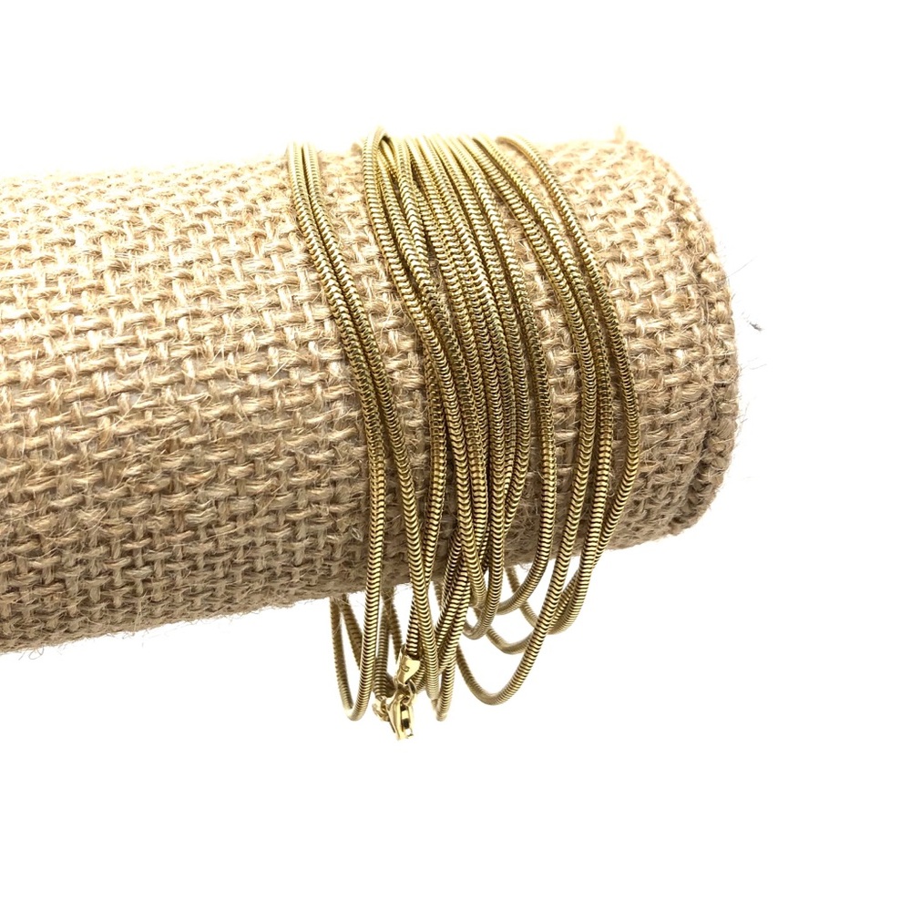 Sterling silver, gold overlay, extra long versatile chain, made in Italy - Picture 5 of 8